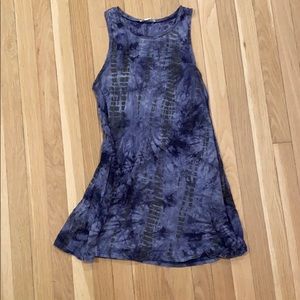 Blue and black tie dye dress
